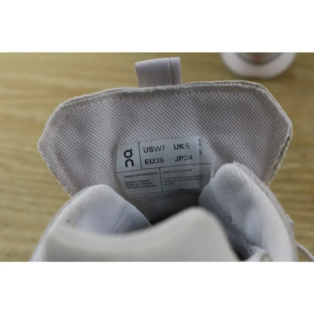 On Cloudnova 2 Womens 7 Beige White Sneakers Running Shoes